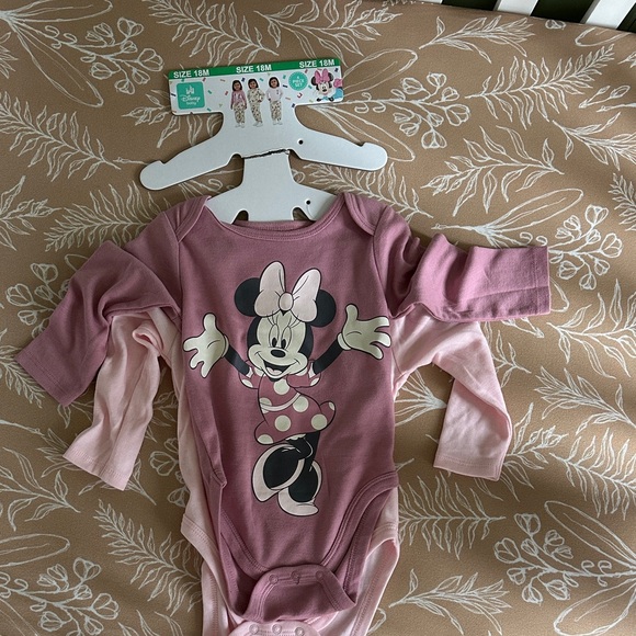 Disney Other - Disney Minnie Mouse Mauve and Pink Bodysuit